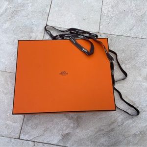SOLD Hermes Gift Box Ribbon Sandals Empty 11x9x3